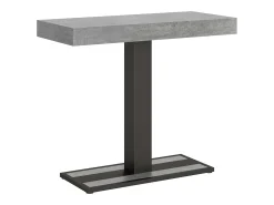 Mesa consola extensível 90x40/196 cm Capital Small Cimento quadro Antracite