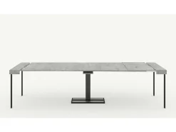 Mesa consola extensível 90x40/196 cm Capital Small Cimento quadro Antracite