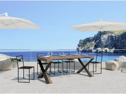Mesa consola extensível 90x40/190 cm Diago Small Abeto tingido quadro Antracite