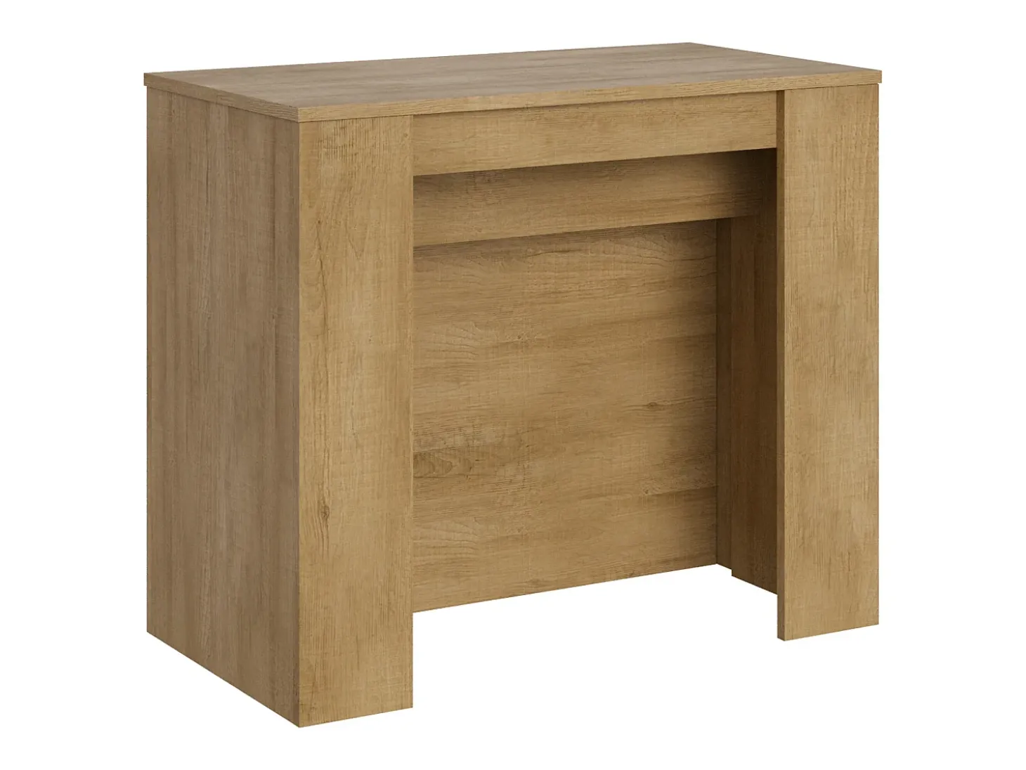 Mesa consola extensível 90x48/296 cm Venus Carvalho Natural extensões internas