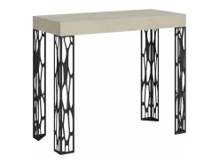 Mesa consola extensível 90x40/300 cm Ghibli Cachemira quadro Antracite