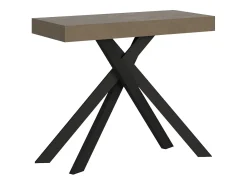 Mesa consola extensível 90x40/196 cm Krack Small tortora pernas antracite