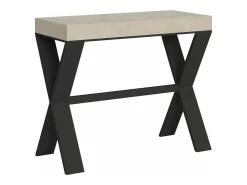 Mesa consola extensível 90x40/300 cm Xenia Cachemira quadro Antracite
