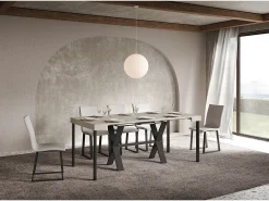 Mesa consola extensível 90x40/300 cm Xenia Cachemira quadro Antracite