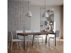 Mesa consola extensível 90x40/300 cm Banco Nogueira quadro Antracite