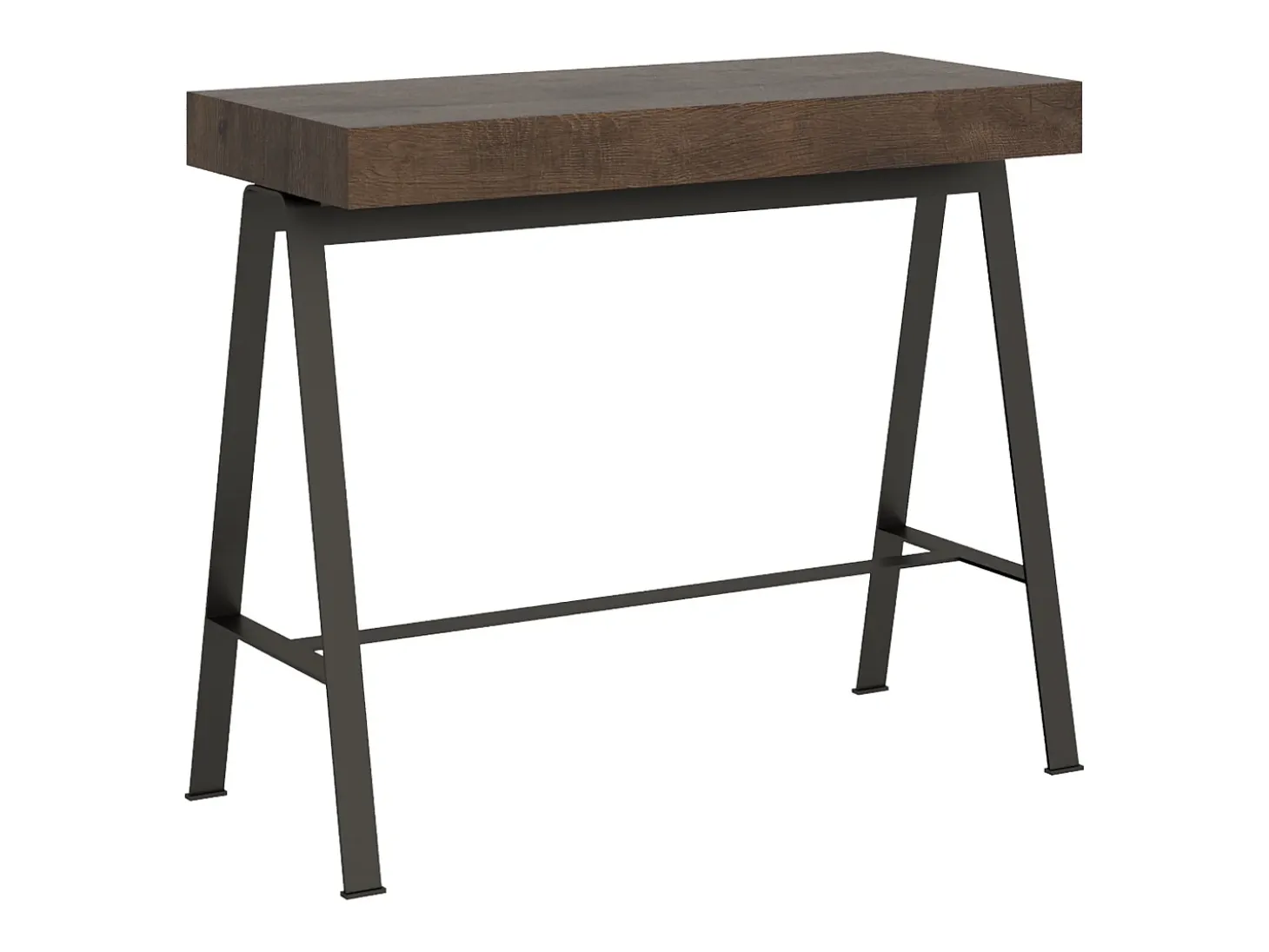 Mesa consola extensível 90x40/300 cm Banco Nogueira quadro Antracite