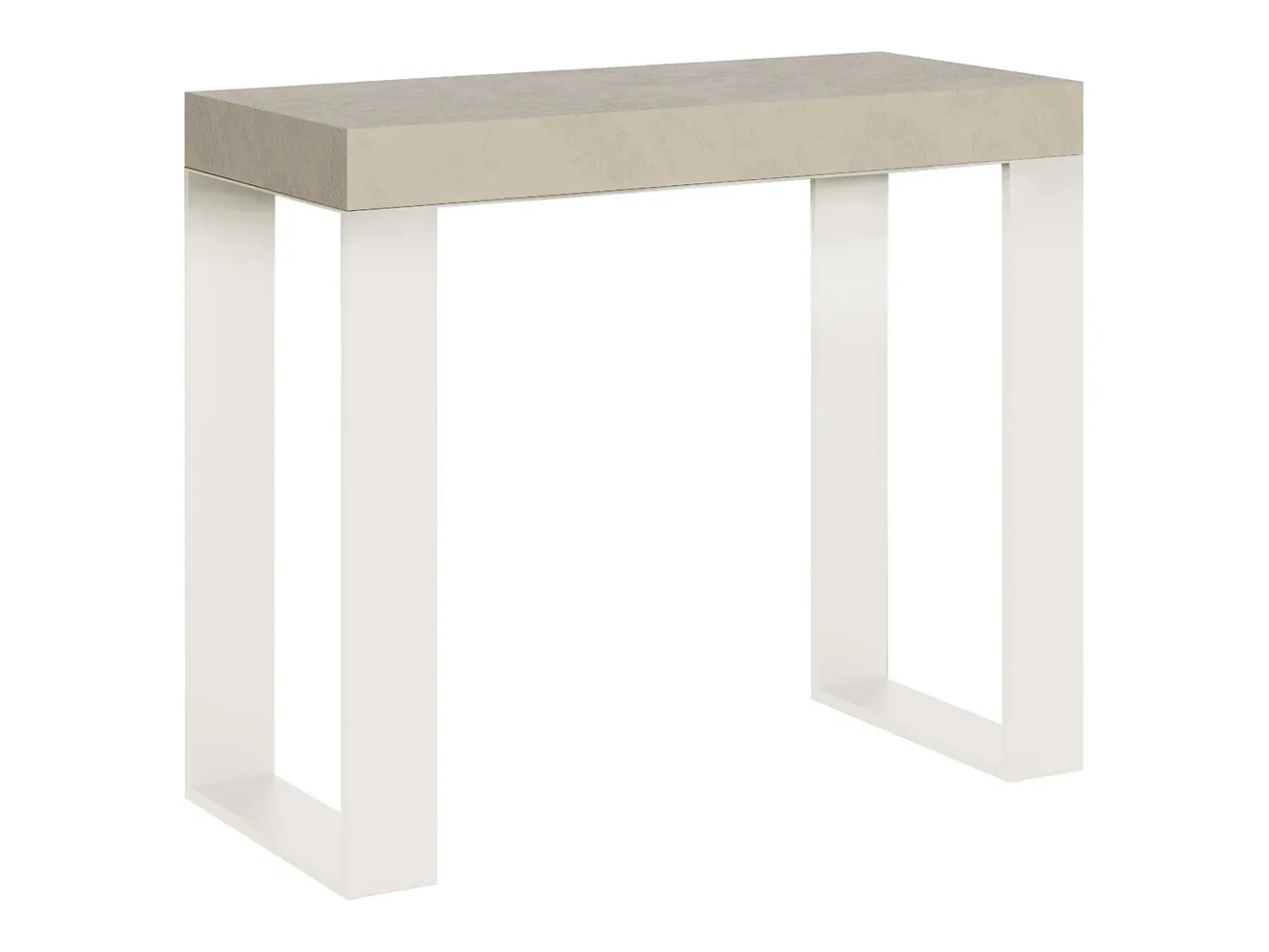 Mesa consola extensível 90x40/196 cm Tecno Small Cachemira quadro Branco