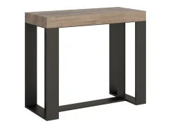 Mesa consola extensível 90x40/196 cm Futura Small Carvalho Natural quadro Antracite