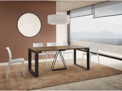 Mesa consola extensível 90x40/196 cm Sketa Small nogueira quadro antracite