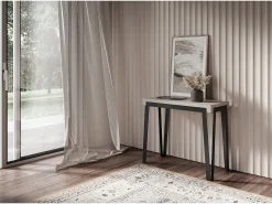 Mesa consola extensível 90x40/300 cm Rio Cachemira quadro Antracite