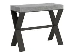 Mesa consola extensível 90x40/300 cm Xenia Cimento quadro Antracite