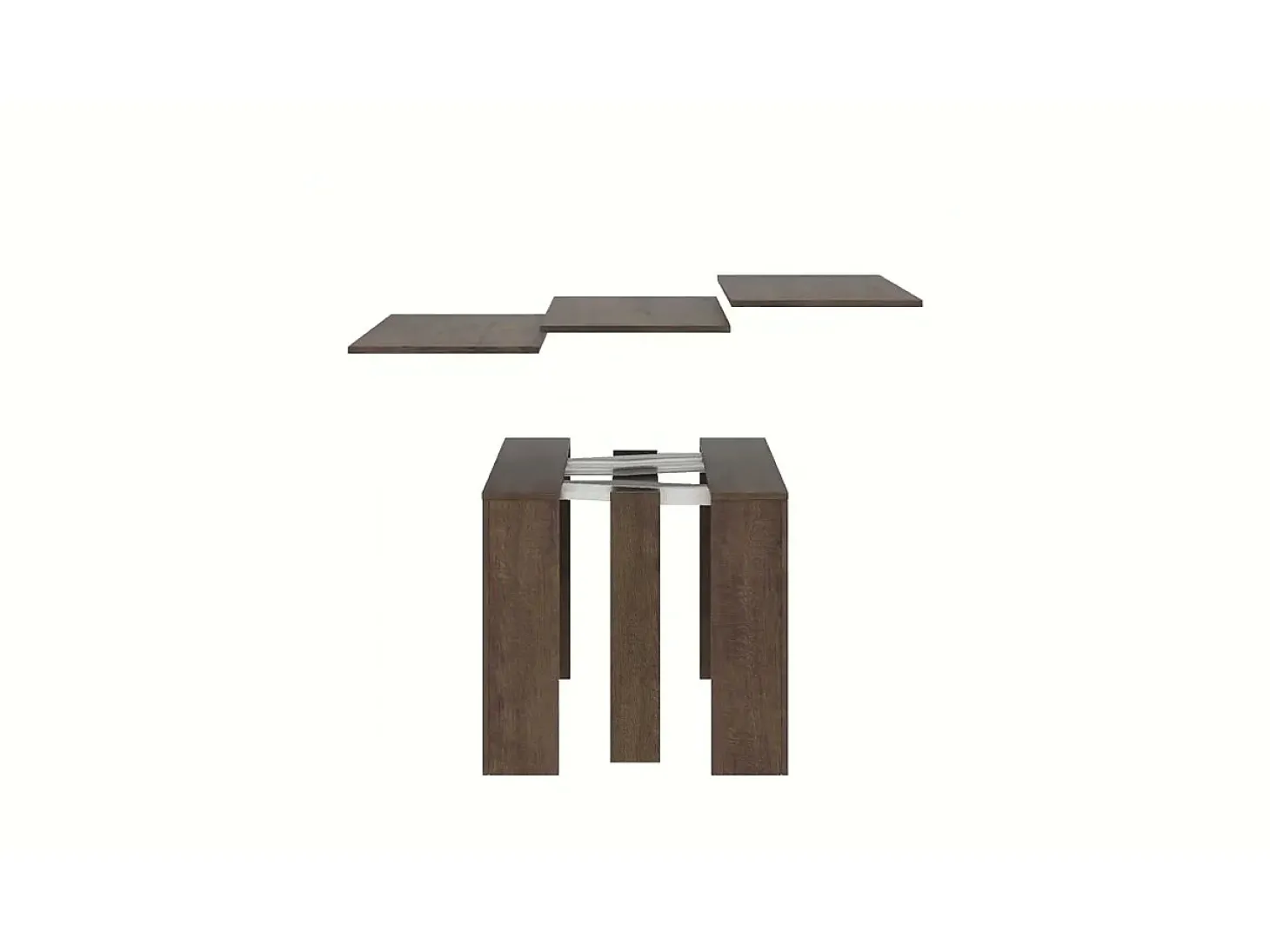 Mesa consola extensível 90x42/302 cm Modem Cinza Branca