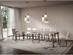 Mesa consola extensível 90x40/300 cm Rio Cachemira quadro Ferrugem