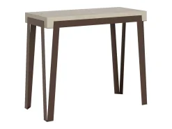 Mesa consola extensível 90x40/300 cm Rio Cachemira quadro Ferrugem