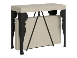 Mesa consola extensível 90x40/300 cm Riza caxemira quadro antracite