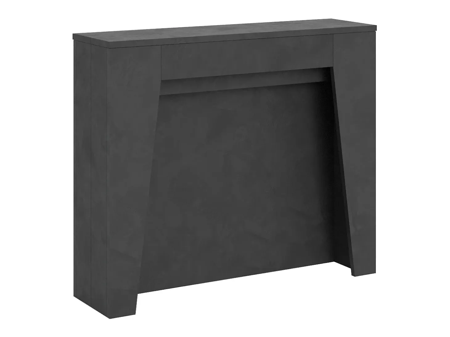 Mesa consola extensível 90x25/211 cm Anea Antracite Espatulado extensões internas