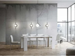 Mesa consola extensível 90x42/198 cm Emy Small Branco Espatulado