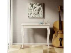 Mesa consola extensível 90x48/308 cm Olanda Cinza Branca