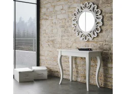 Mesa consola extensível 90x48/308 cm Olanda Cinza Branca