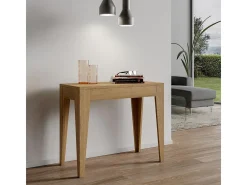 Mesa consola extensível 90x42/198 cm Isotta Small Carvalho Natural