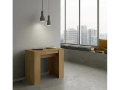 Mesa consola extensível 90x48/204 cm Basic Small Carvalho Natural