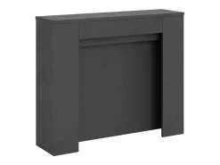 Mesa consola extensível 90x25/211 cm Kiba Antracite Espatulado extensões internas