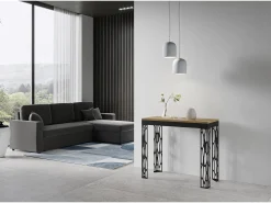 Mesa consola extensível 90x40/196 cm Ghibli Evolution Small Carvalho Natural quadro Antracite