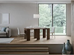 Mesa consola extensível 78x47/299 cm Allin Nogueira extensões internas