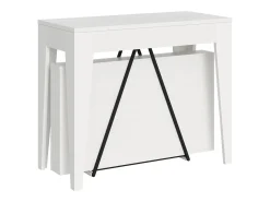 Mesa consola extensível 90x42/302 cm Zima cinza branca