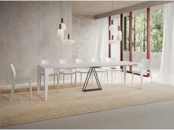 Mesa consola extensível 90x42/302 cm Zima cinza branca