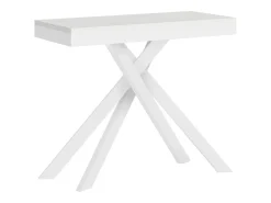 Mesa consola extensível 90x40/196 cm Krack Small Evolution cinza branca quadro branco