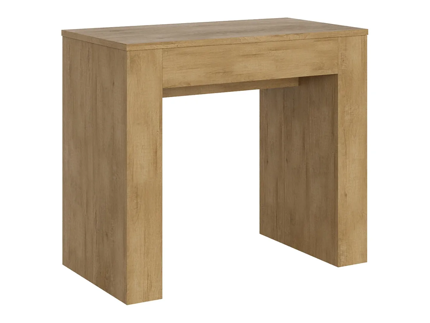Mesa consola extensível 90x49/307 cm Extra Carvalho Natural extensões internas