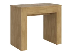 Mesa consola extensível 90x49/307 cm Extra Carvalho Natural extensões internas