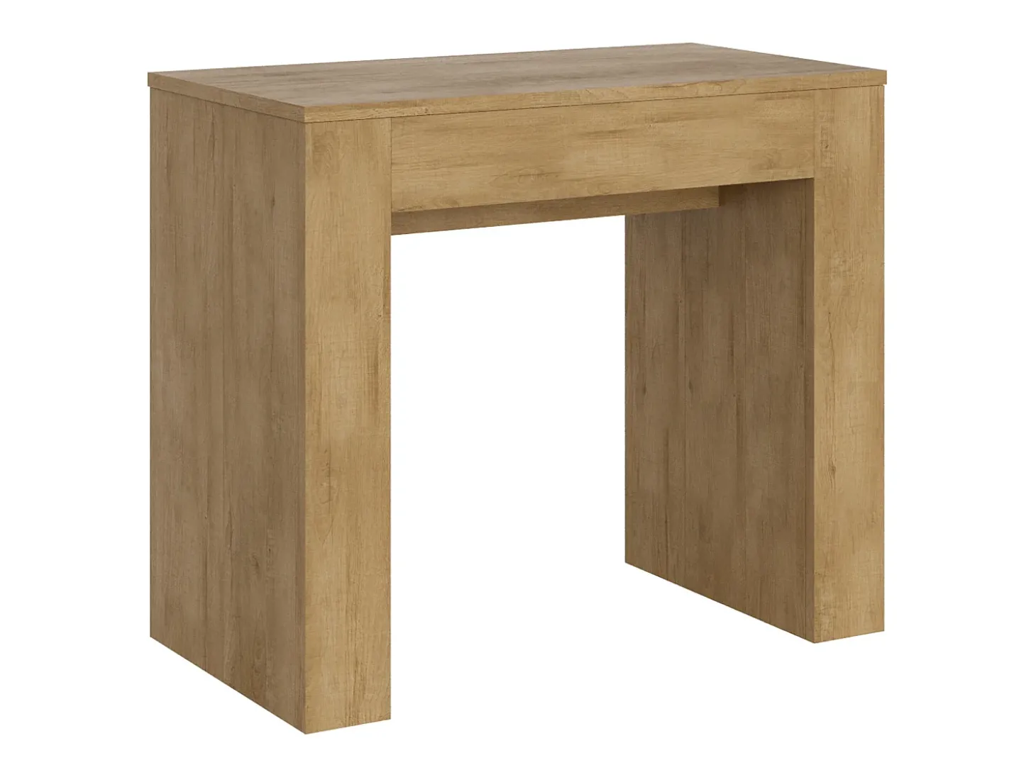 Mesa consola extensível 90x49/307 cm Extra Carvalho Natural extensões internas