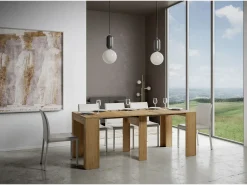 Mesa consola extensível 90x42/302 cm Modem Carvalho Natural