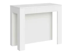 Mesa consola extensível 90x42/290cm Cayman cinza branca