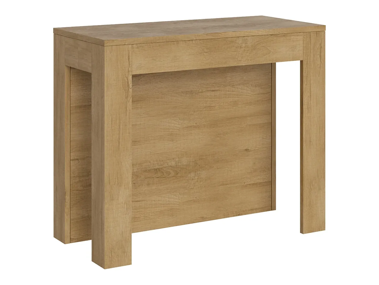 Mesa consola extensível 90x42/290cm Cayman carvalho natural