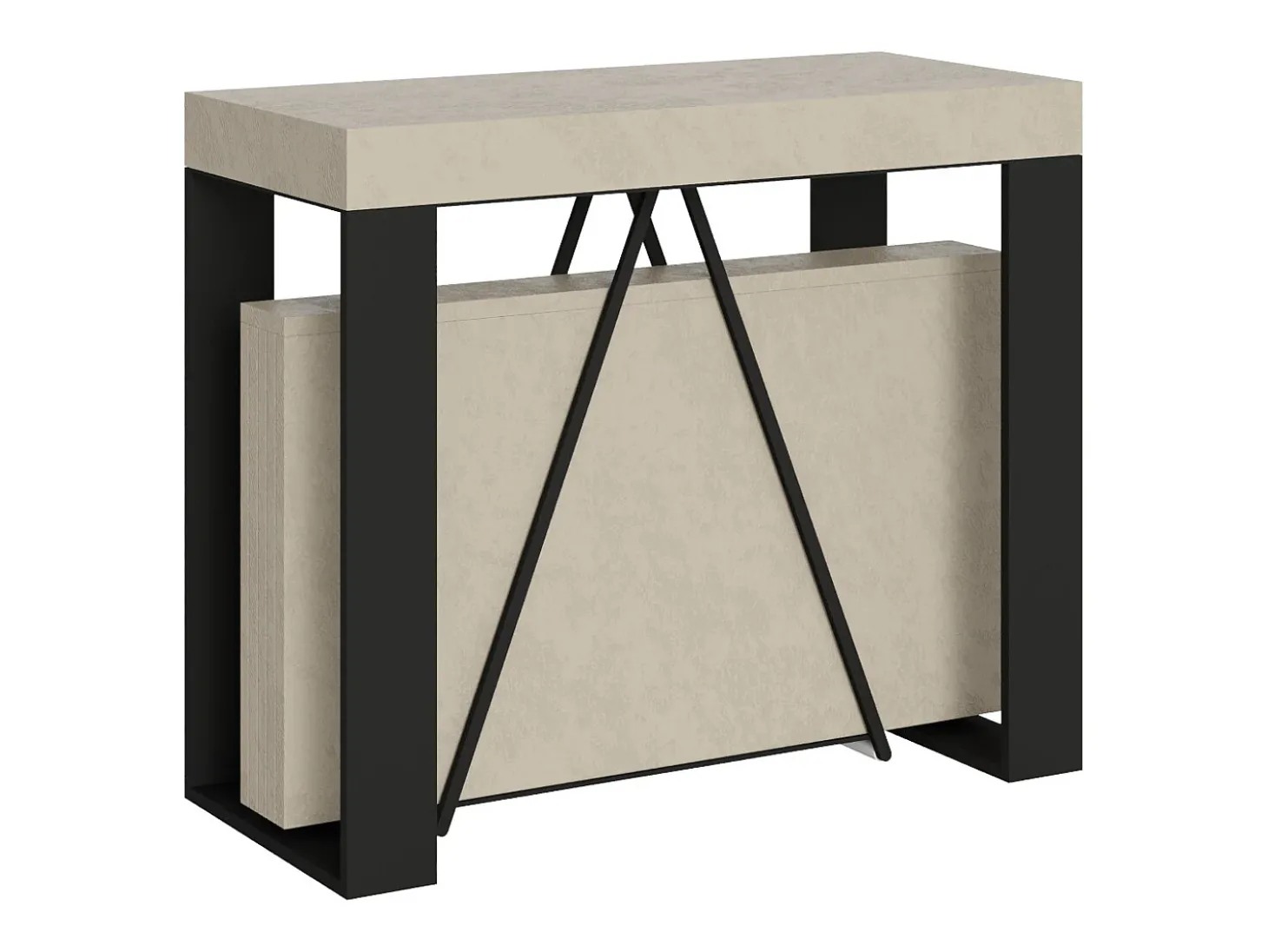 Mesa consola extensível 90x40/300cm Zamat caxemira quadro antracite