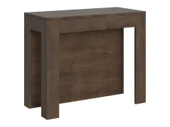 Mesa consola extensível 90x42/290cm Cayman nogueira