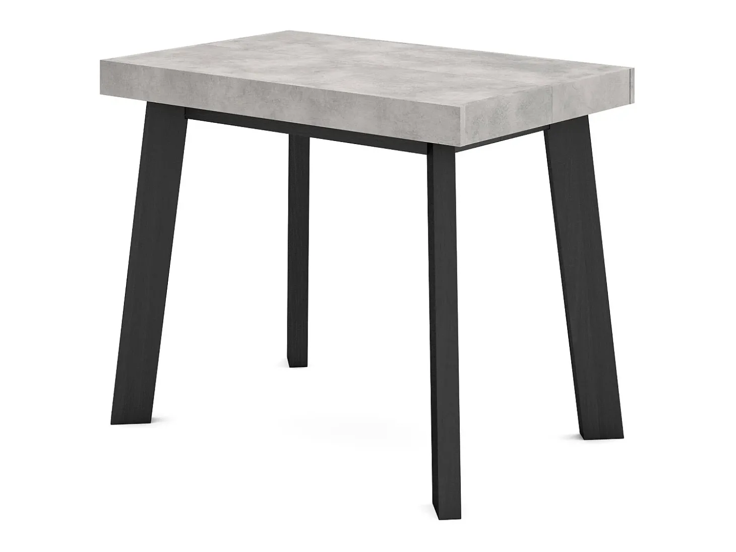 Mesa Consola Extensível, 180x90x73cm, Para 8 pessoas, Pés de madeira, Cimento
