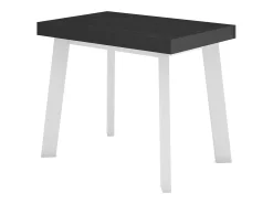 Mesa Consola Extensível, 160x90x73cm, Para 8 pessoas, Pés de madeira, Preto