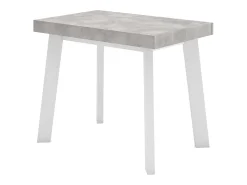 Mesa Consola Extensível, 302x90x73cm, Para 14 pessoas, Pés de madeira, Cimento