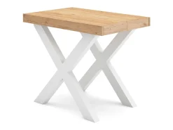 Mesa Consola Extensível, 222x90x73cm, Para 10 pessoas, Pés de madeira, Carvahlo