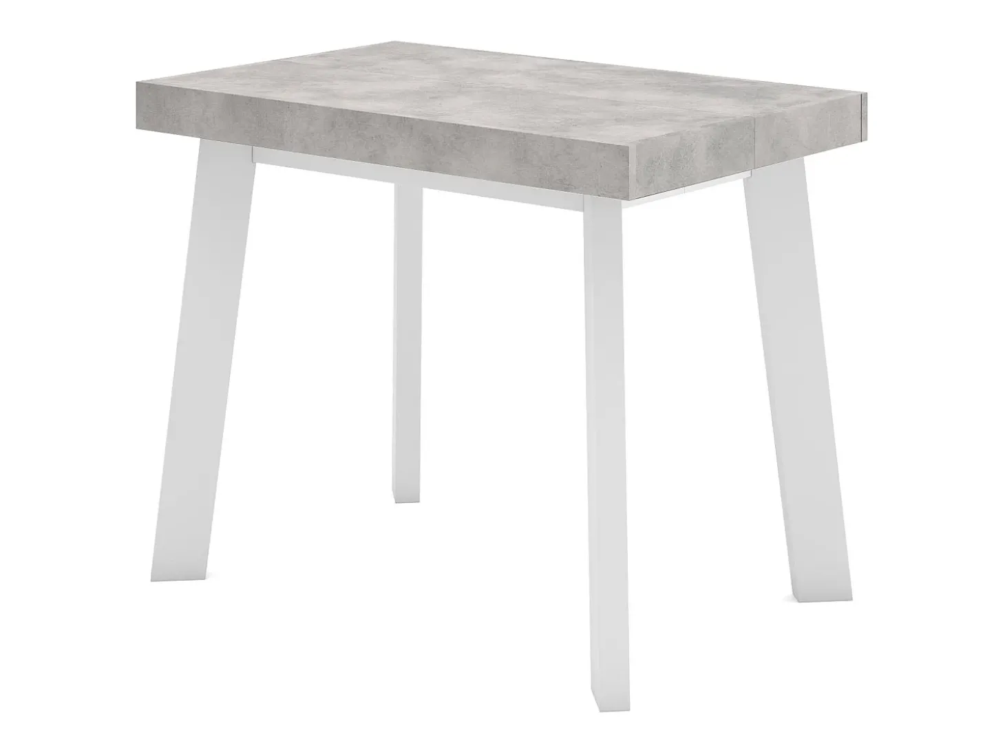 Mesa Consola Extensível, 180x90x73cm, Para 8 pessoas, Pés de madeira, Cimento
