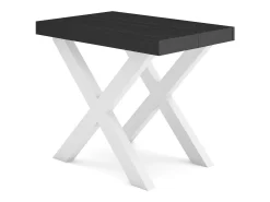 Mesa Consola Extensível, 262x90x73cm, Para 12 pessoas, Pés de madeira, Preto