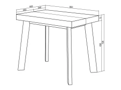 Mesa Consola Extensível, 160x90x73cm, Para 8 pessoas, Pés de madeira, Branco