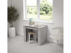 Mesa Consola Extensível, 302x90x77cm, Para 14 pessoas, Mesa de Jantar, Cimento
