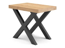 Mesa Consola Extensível, 262x90x73cm, Para 12 pessoas, Pés de madeira, Carvahlo