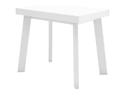 Mesa Consola Extensível, 140x90x73cm, Para 6 pessoas, Pés de madeira, Branco