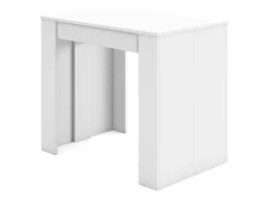 Mesa Consola Extensível, 262x90x77cm, Para 12 pessoas, Mesa de Jantar, Branco